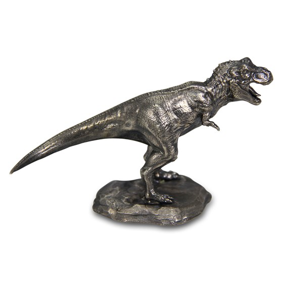 Buy 8 oz Silver Antique Statue - Tyrannosaurus Rex | APMEX