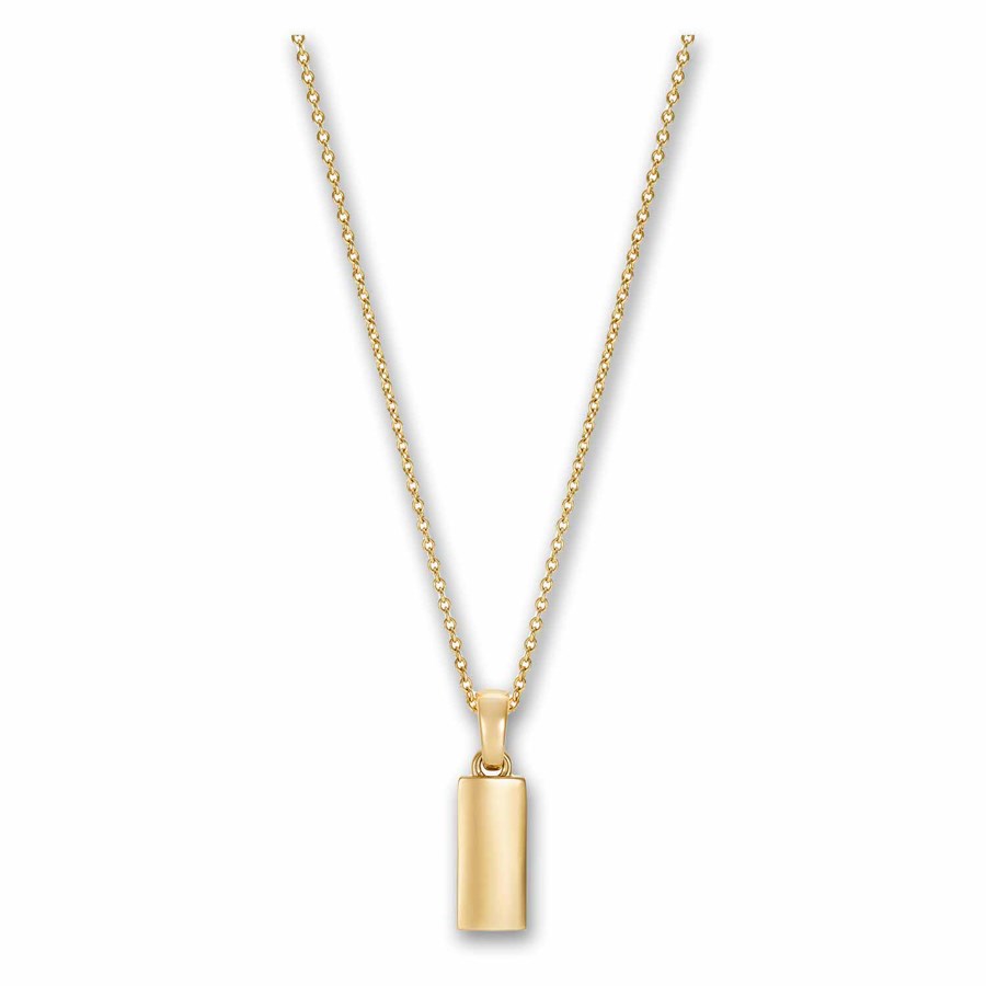 886 by The Royal Mint 18K Gold Bar Pendant with Chain