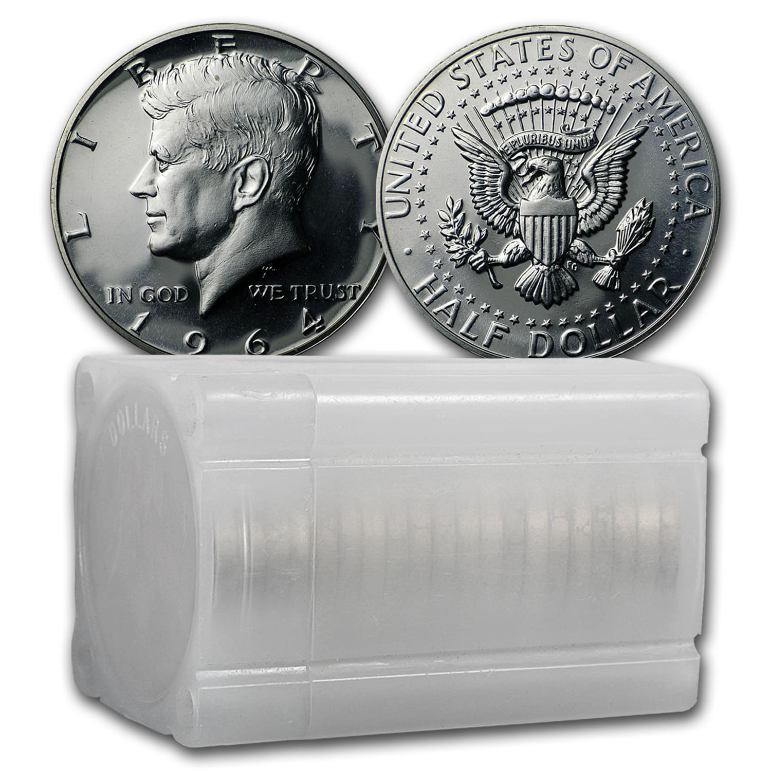 90% Silver 1964 Kennedy Half Dollar 20-Coin Roll Proof