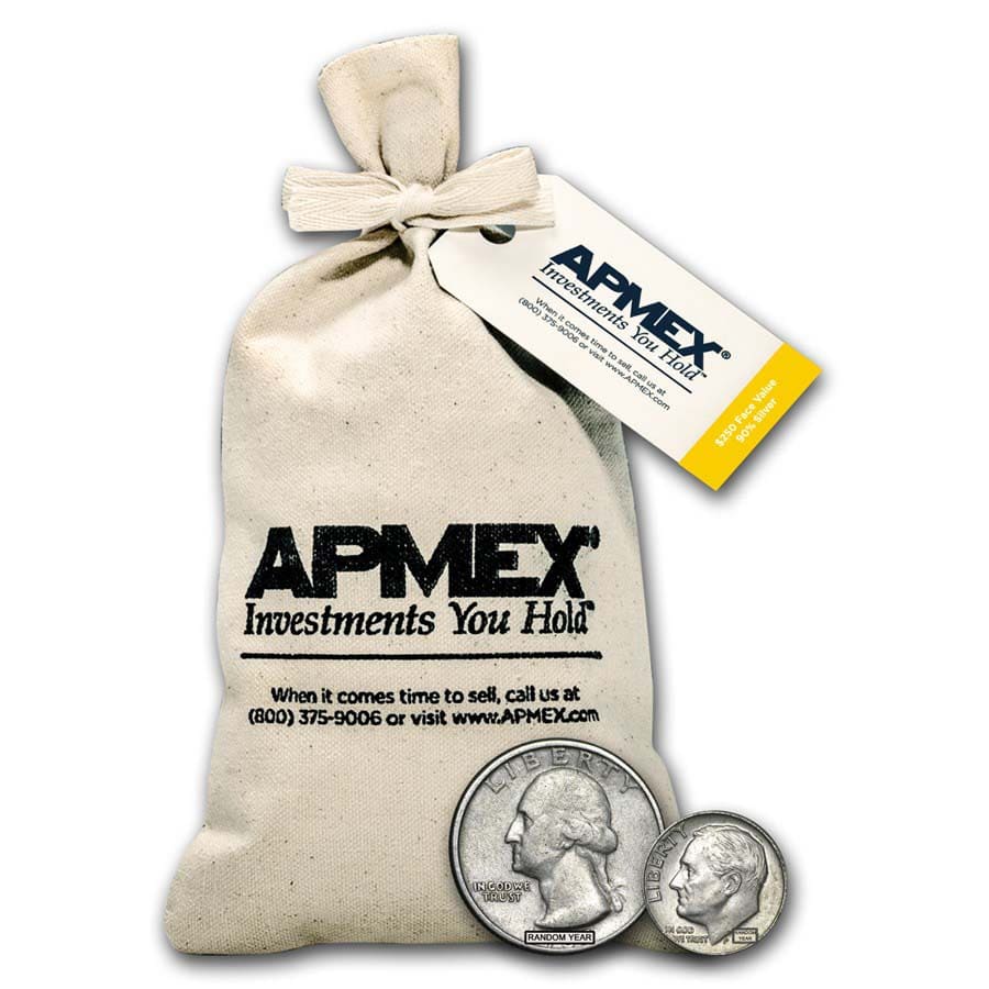 Buy 90% Silver Coins - $250 Face Value Bag | APMEX