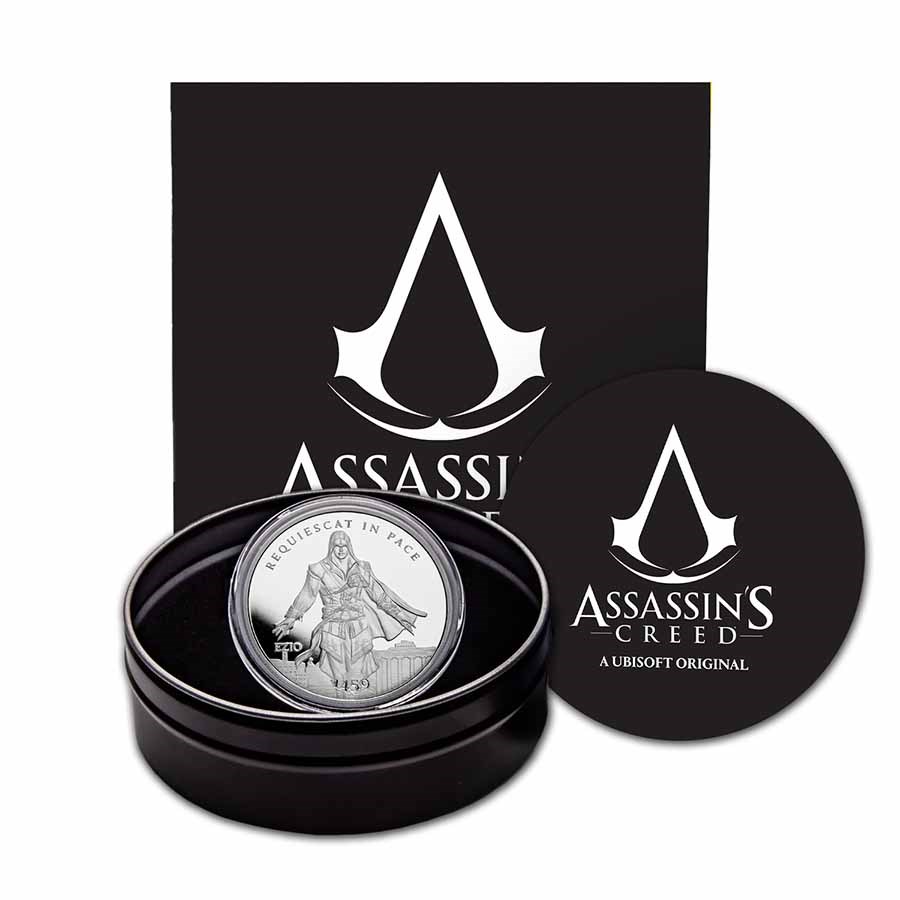 Assassin's Creed® Ezio - 1 oz Proof Silver (w/Gift Tin & COA)