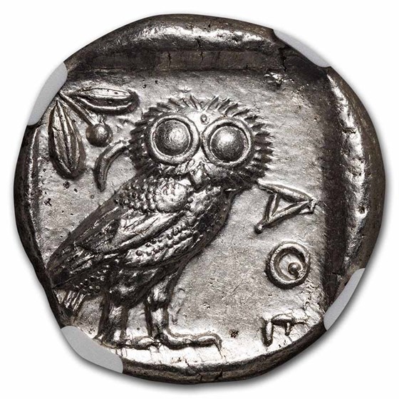 Buy Athens AR Tetradrachm Owl (440-404 BC) Ch AU NGC (Full Crest) | APMEX