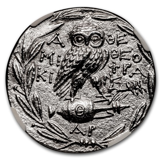 Attica athens tetradrachm around 300 bc ancient silver coin owl athena какой год