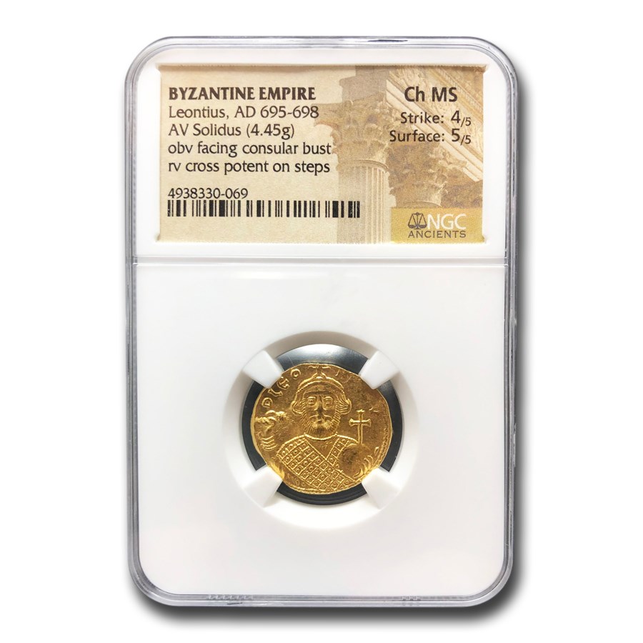 Buy Byzantine Empire AV Solidus Leontius (695-698 AD) Ch MS NGC | APMEX