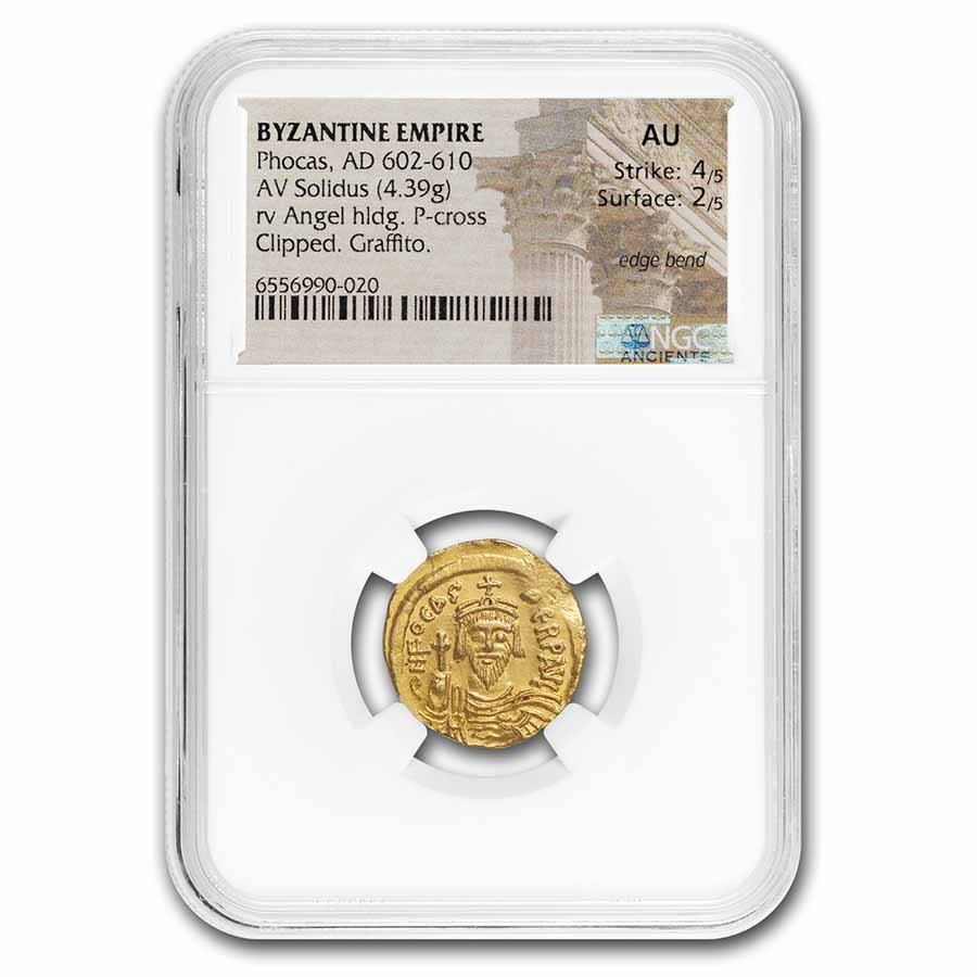 Buy Byzantine Empire AV Solidus Phocas (602-610 AD) AU NGC (S-620) | APMEX