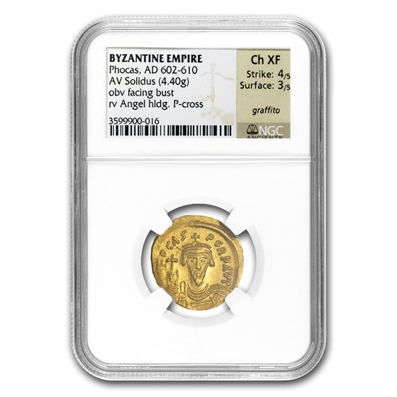 Buy Byzantine Gold Emperor Phocas (602-610 AD) Ch XF NGC | APMEX