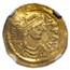 Byzantine Gold Semissis Maurice Tiberius (582-602 AD) AU NGC