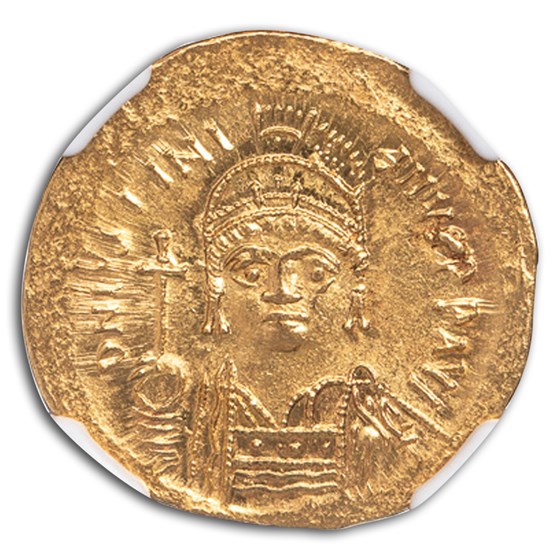 Buy Byzantine Gold Solidus Emperor Justinian I (527-565 AD) MS NGC | APMEX