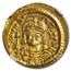 Byzantine Gold Solidus Maurice Tiberius (582-602 AD) AU NGC S-478