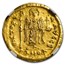 Byzantine Gold Solidus Maurice Tiberius (582-602 AD) AU NGC S-478