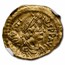 Byzantine Gold Tremissis Justin I (518-527 AD) Ch VF NGC (S-145)
