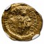 Byzantine Gold Tremissis Justin I (518-527 AD) Ch VF NGC (S-145)