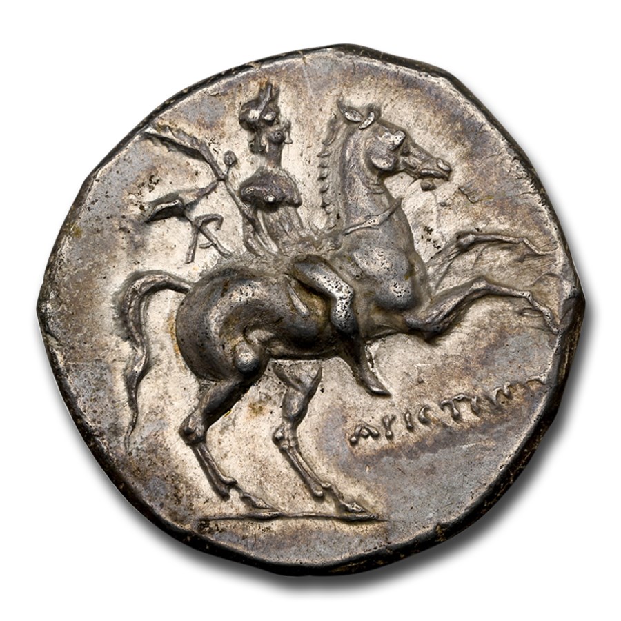 Calabria Taras AR Didrachm (240-228 BC) Ch AU NGC