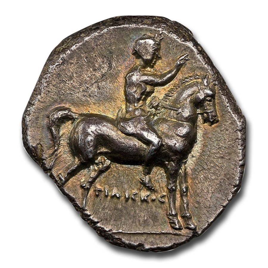 Calabria Taras AR Didrachm (281-240 BC) Ch AU NGC