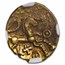 Catuvellauni, Trinivantes Gold Quarter Stater (60-20 BC) MS NGC