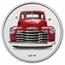 Chevrolet 1 oz Silver Round Truck Ornament & Red Die-cast Truck