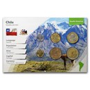 Chile 1 Peso - 500 Pesos 6-Coin Set BU (Landscape Packaging)