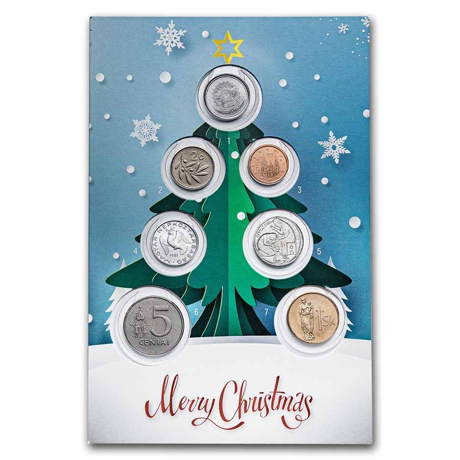 Christmas Greetings 7-Coin Set BU