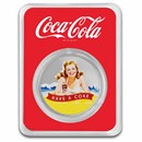 Coca-Cola® 1 oz Silver Colorized Round Bathing Beauties: Blonde