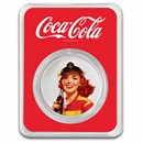 Coca-Cola® 1 oz Silver Colorized Round Bathing Beauties: Red Head