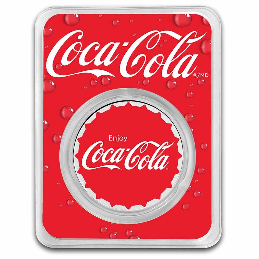 Coca-Cola® 1 oz Silver Colorized Round (Bottle Cap)