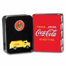 Coca-Cola® 2-Piece Delivery Truck Set w/ 1 oz Silver Round