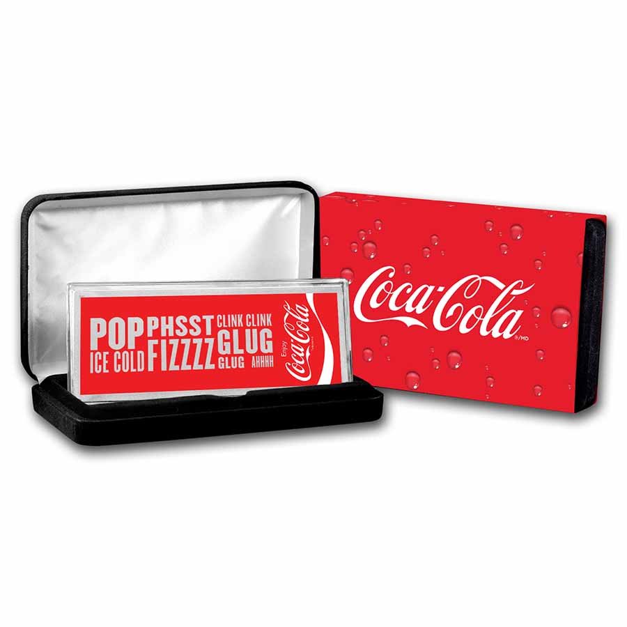 Buy Coca-Cola 4 oz Silver Colorized Bar | APMEX