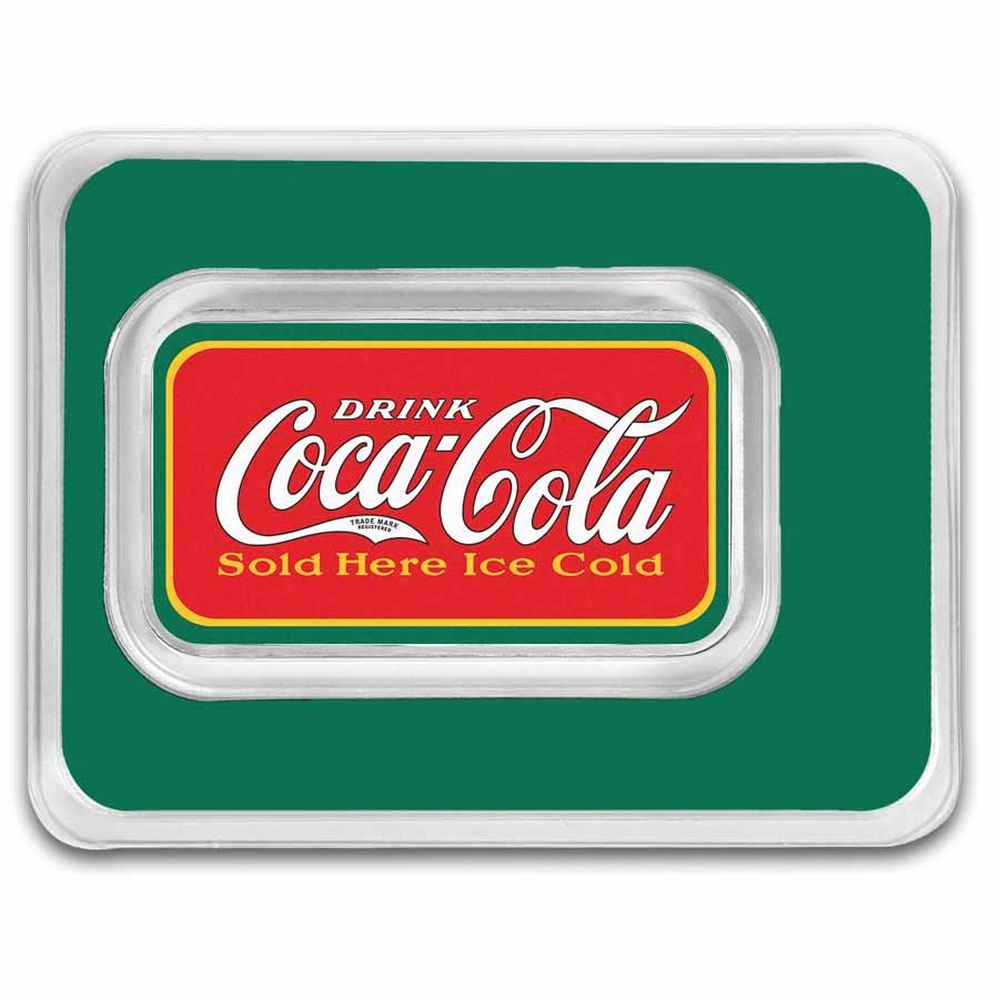 Coca-Cola® Vintage 1 oz Silver Colorized Bar in TEP