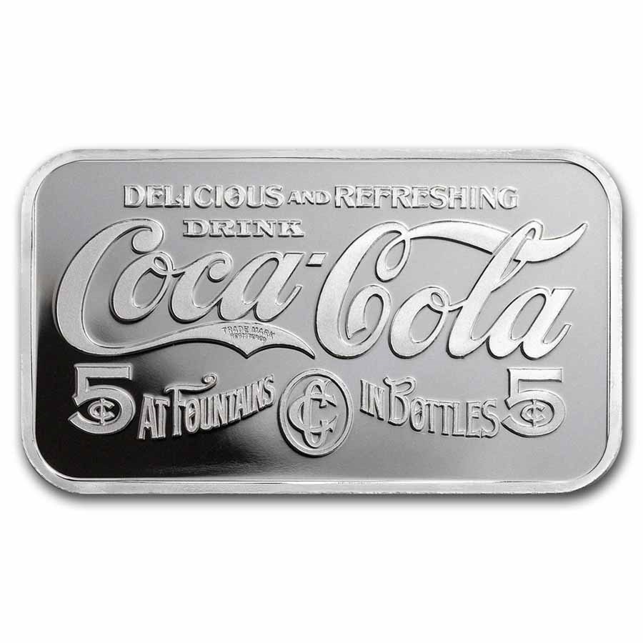 Coca-Cola® Vintage 1 oz Silver Struck Bar