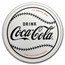 Coca-Cola® Vintage Batter Up 1 oz Silver Colorized Round in TEP