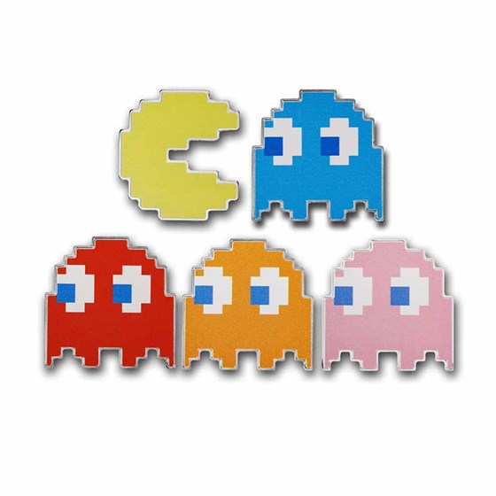 Buy Colorized 1 oz Silver PAC-MAN & Ghost Coins Set | APMEX