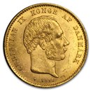 Denmark Gold 20 Kroner Christian IX BU (1873-1900)