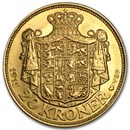 Denmark Gold 20 Kroner Christian X BU (1913-1917)