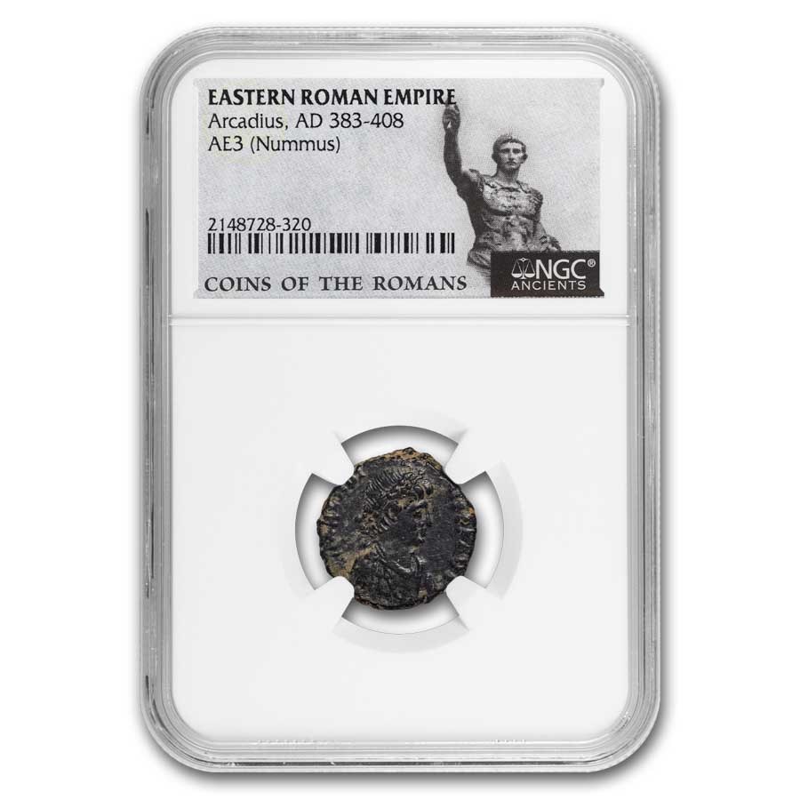 Eastern Roman AE Nummus Arcadius (383-408 AD) NGC (Random Coin)