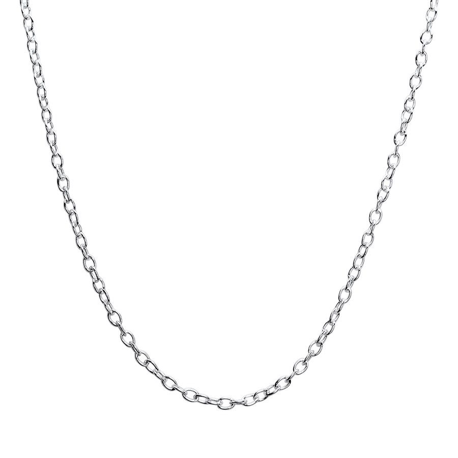 Fancy Rolo Sterling Silver Necklace - 18 in.