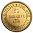 Finland Gold 20 Markkaa (1878-1913) AU-BU