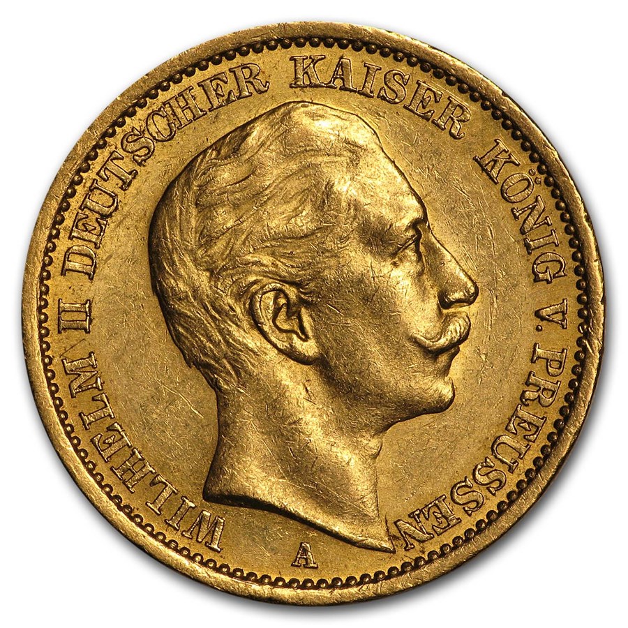 Buy Germany Gold 20 Marks Prussia William I (1871-1888) BU | APMEX