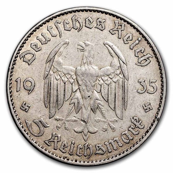 Buy Germany Silver 5 Reichsmarks Potsdam (1934-1935) Au 