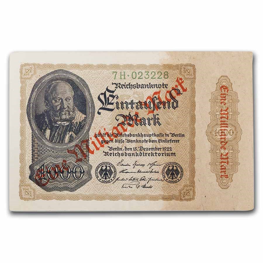 Germany Weimar Republic 1 Billion Mark Banknote