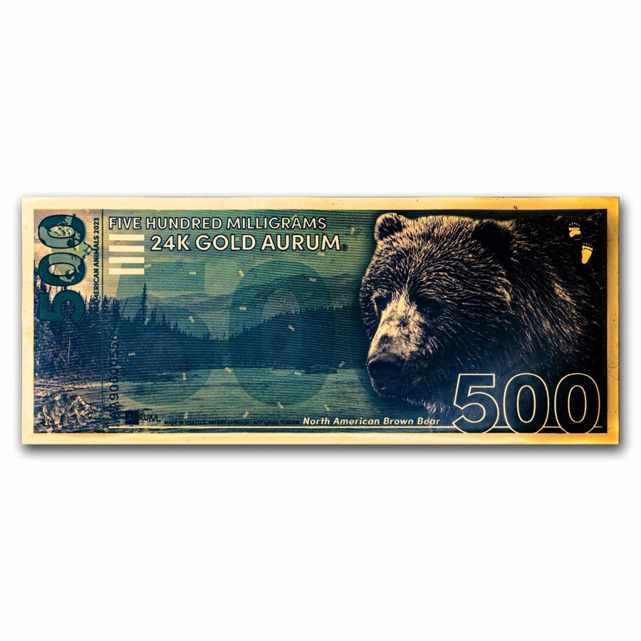 Gold Aurum Note - 500mg (Brown Bear, 24K)