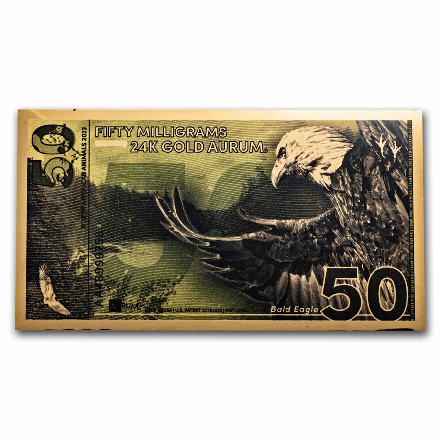 Gold Aurum Note - 50mg (Bald Eagle, 24K)