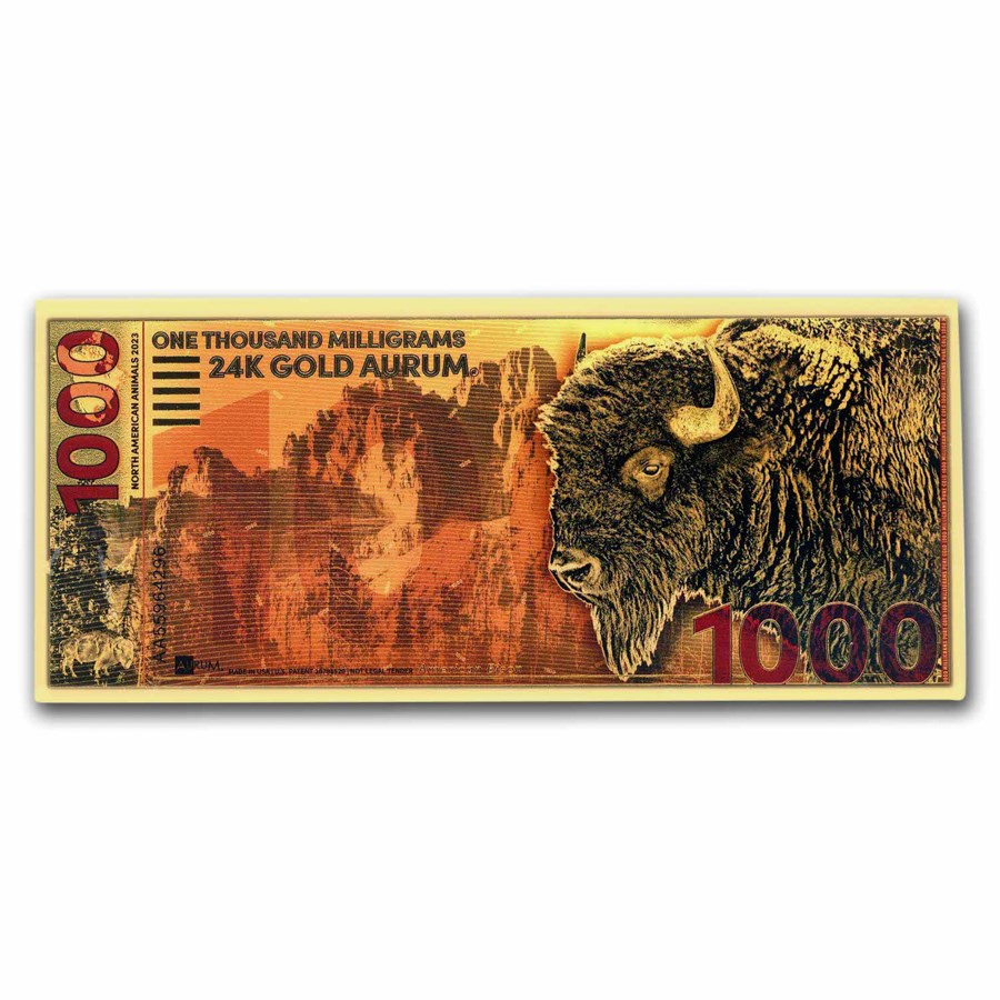 Gold Aurum Note - One Thousand Mg (Bison, 24K)