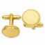 Gold-plated Florentine Round Beaded Cuff Links