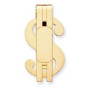 Gold-plated Polished Dollar Sign Money Clip