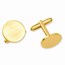 Gold-plated Round Satin Cuff Links