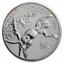 Great Britain 1 oz Silver Lunar BU (Random Year)