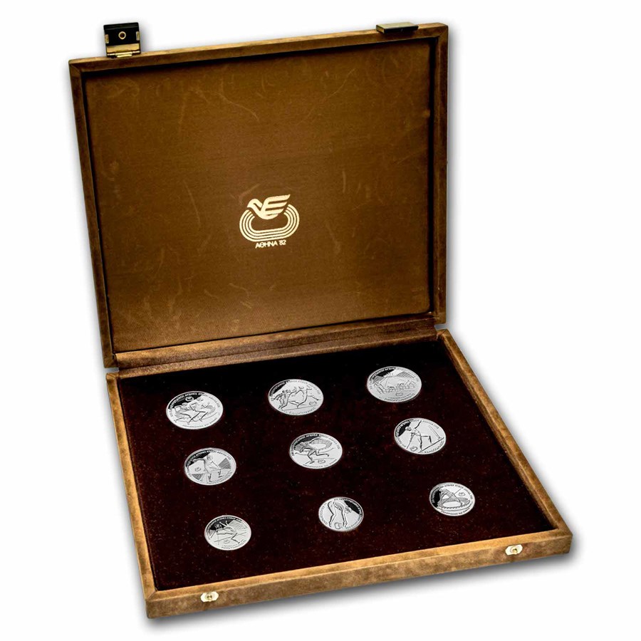 Buy Greece Silver 500 Drachmai XIII European Games 9 Coin Set | APMEX