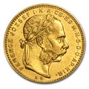 Hungary Gold 8 Forint/20 Franc Avg Circ (1870-1892)