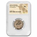 Indo Scythian AR Tetradrachm Azes I/II (c.58 BC) AU NGC