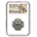 Indo Scythian AR Tetradrachm Azes I/II c.58 BC NGC (Random Coin)